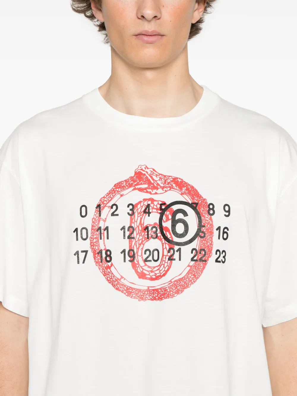Футболка Year of the Snake MM6 Maison Margiela, белый — фото 4