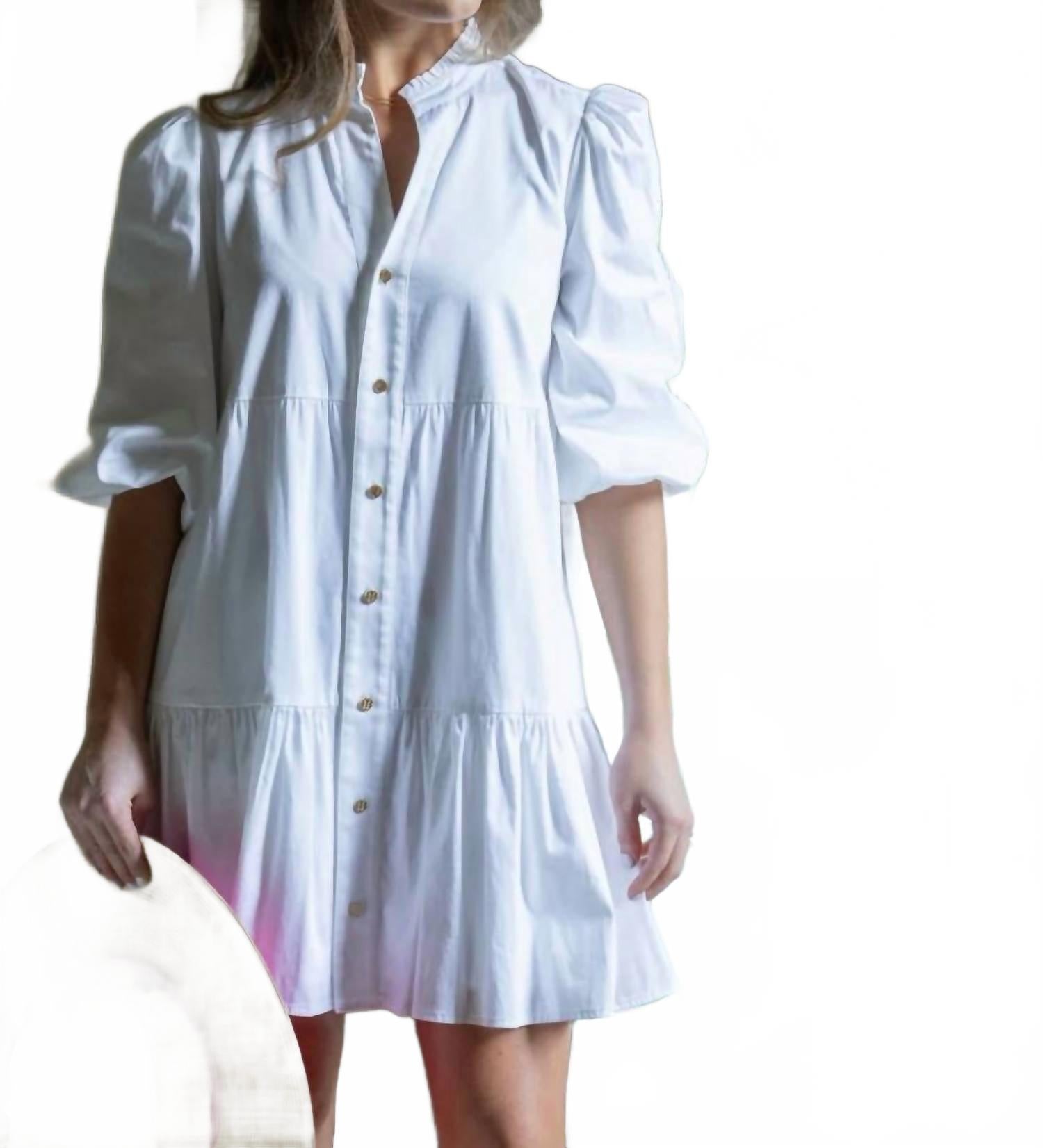 

Emily McCarthy Мини-платье Sadie белого цвета