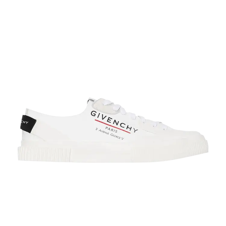 

Кроссовки Givenchy Wmns Tennis Light Sneaker Address Logo Print - White, белый