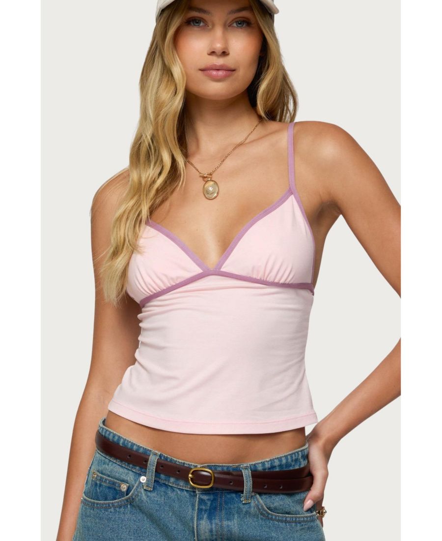 

Женская майка Leona с контрастными деталями Edikted, Light-pink