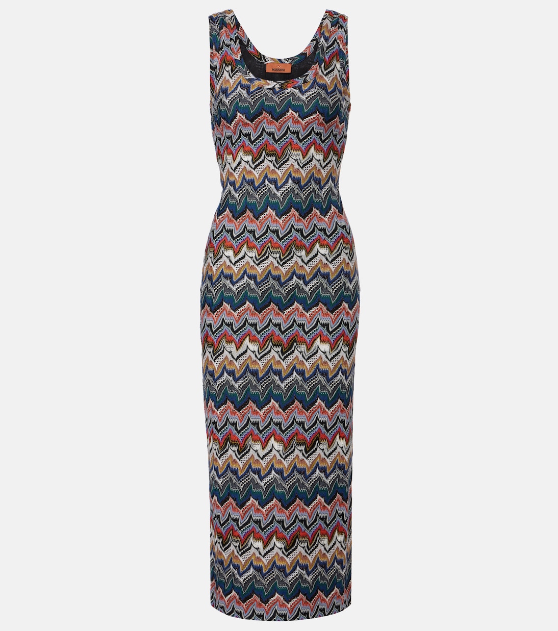 

Зигзагообразное платье миди из ламе Missoni, Multicolor tones