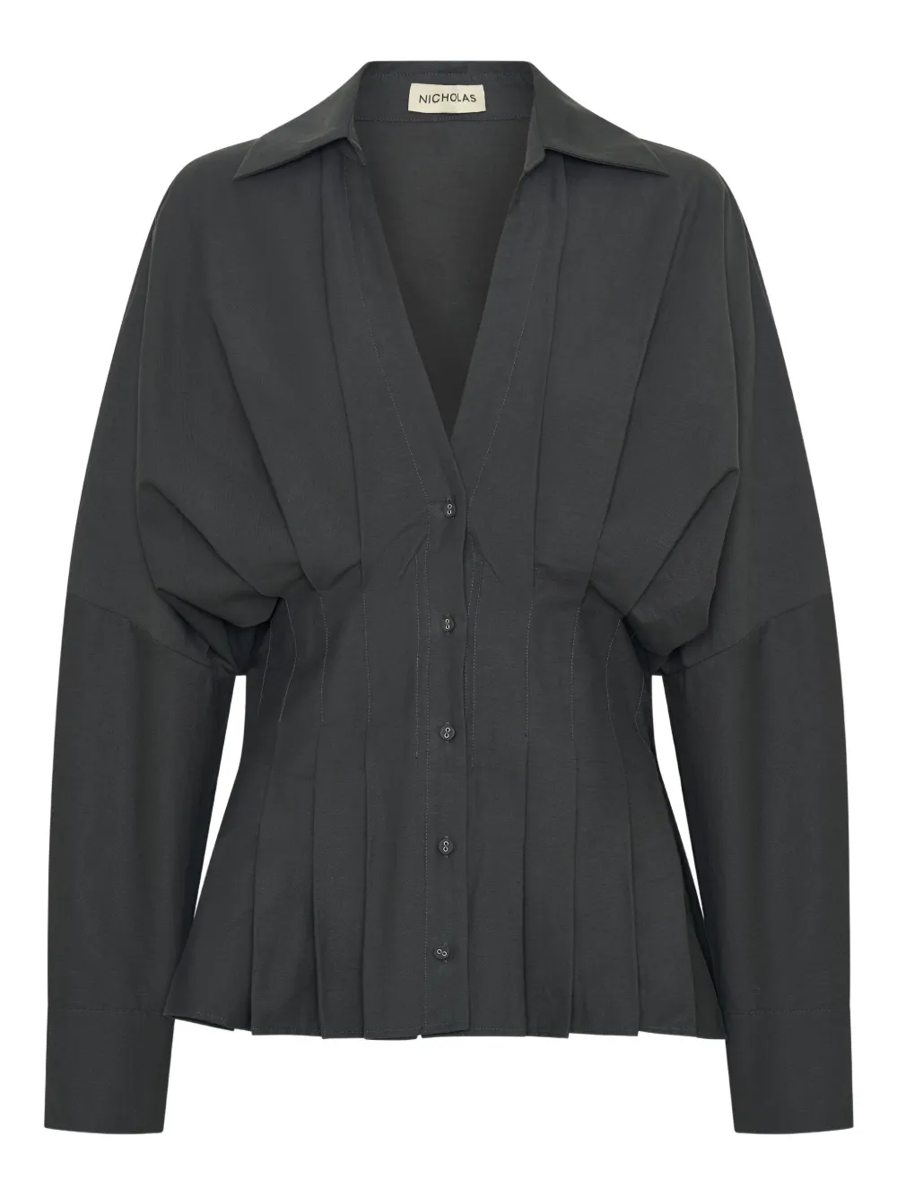 

Плиссированная рубашка Reggie Nicholas, серый