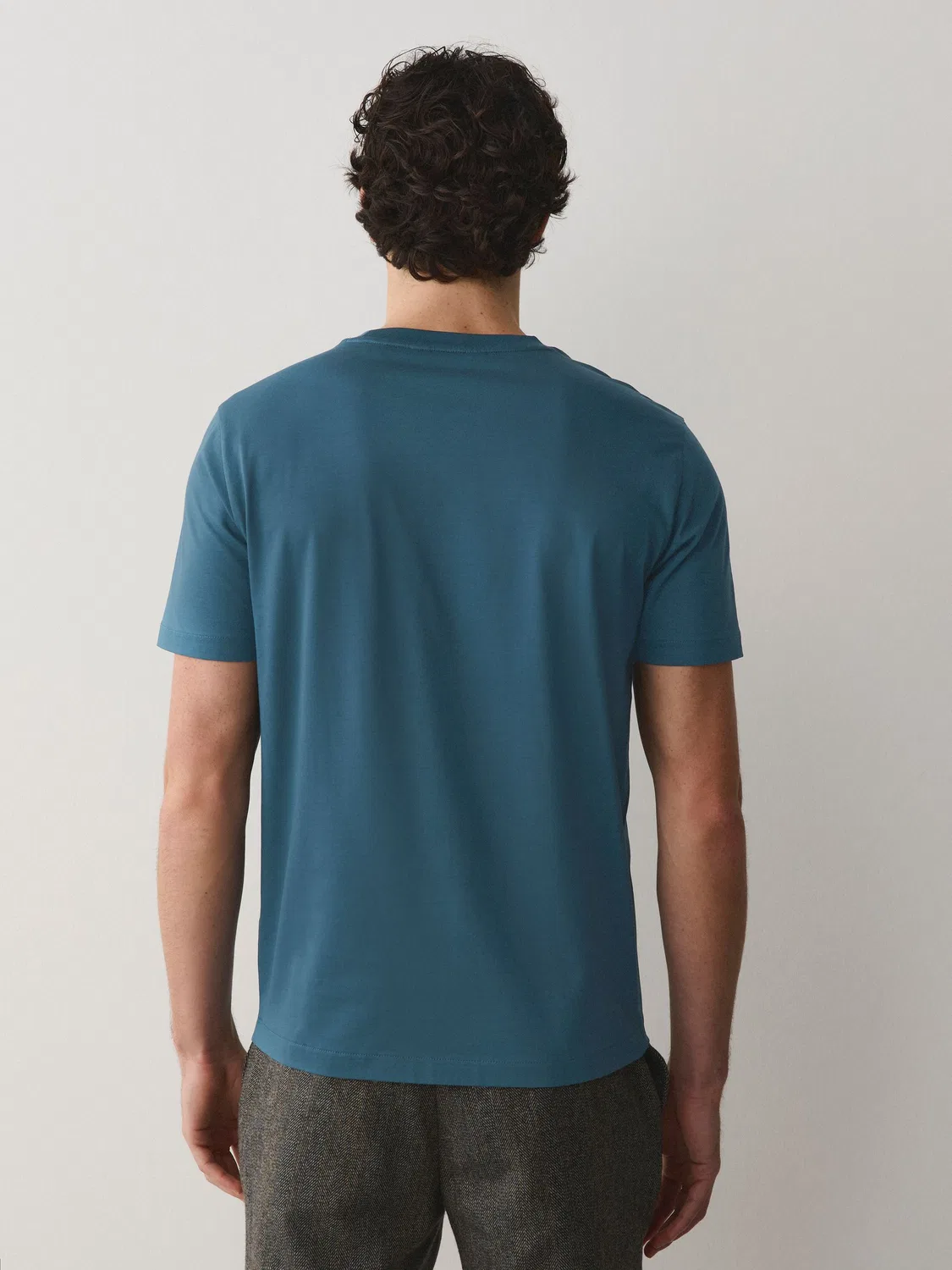 Футболка Slim Fit Signature SUPIMA Cotton Next, Синий — фото 3