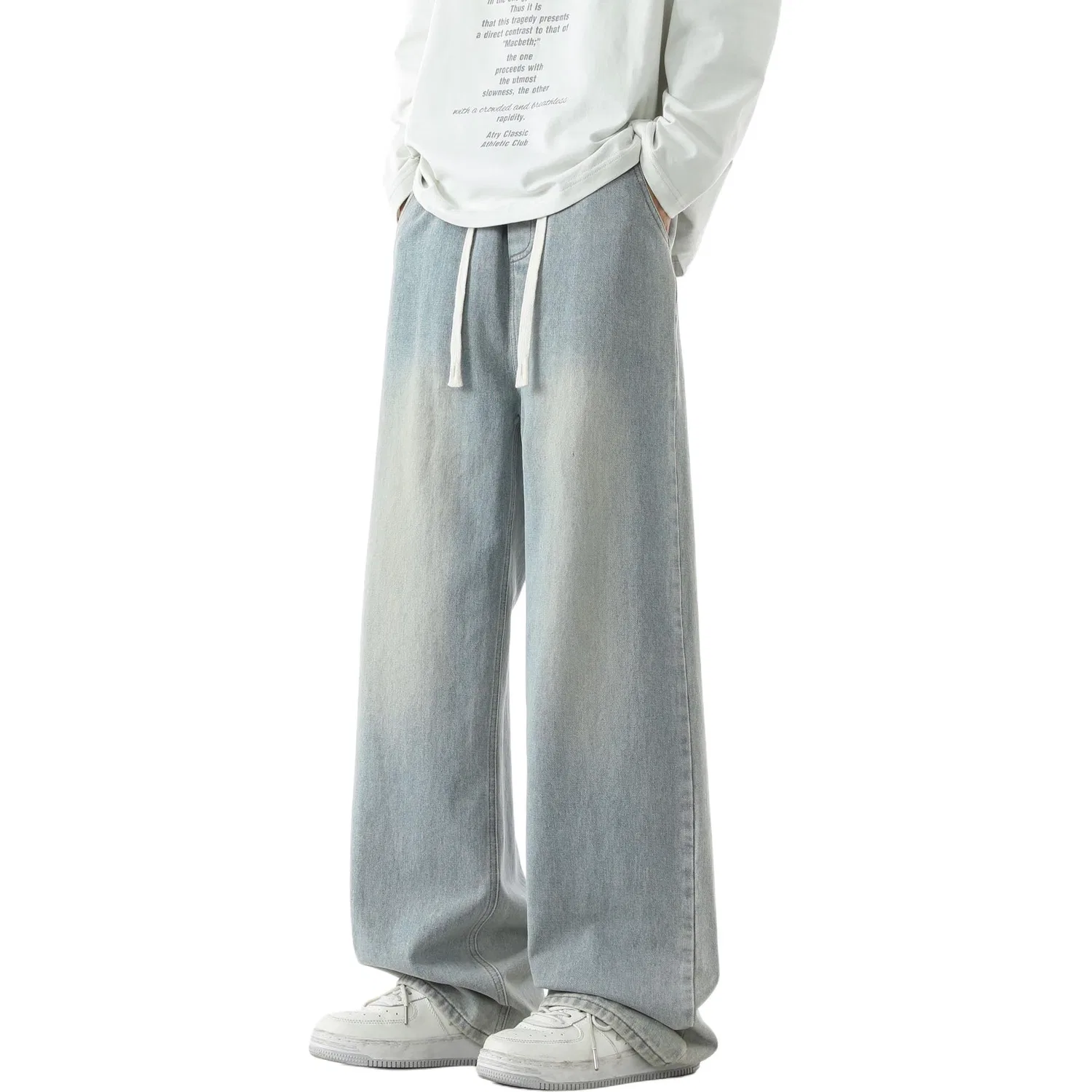 Детские джинсы свободного кроя с широкими штанинами Jeep Leisure Collection, Light Blue