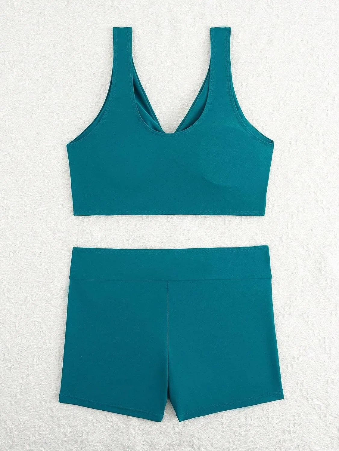 Женский бикини-комплект с вырезами и завязками Generic, Cadet Blue — фото 3