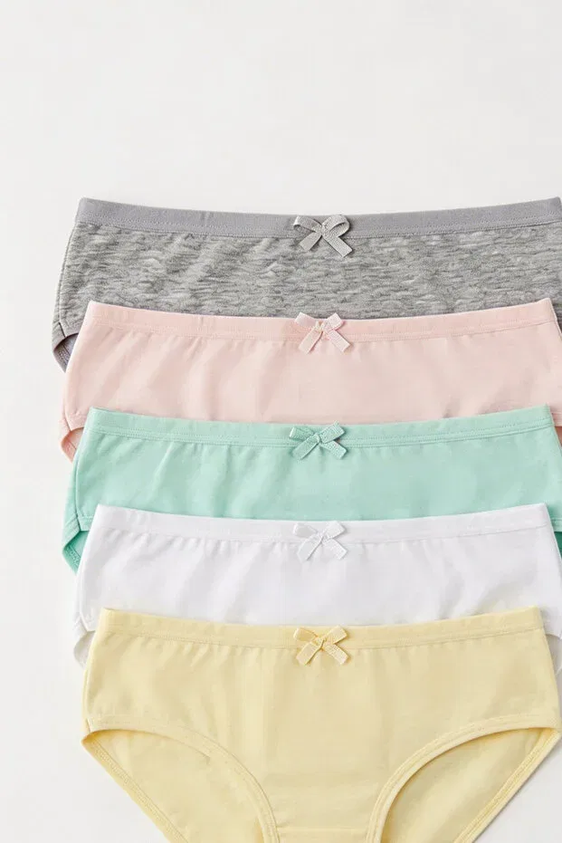 Детские трусы для девочек с принтом Pack of 5 girls' slips multi-colored Katia&Bony, Multicolored — фото 4