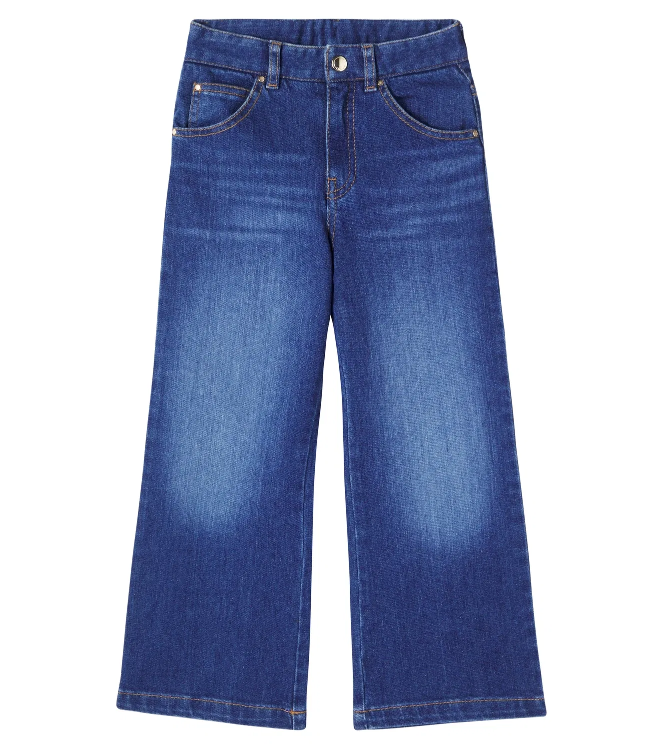 Джинсы с широкими штанинами Chloé Kids, синий