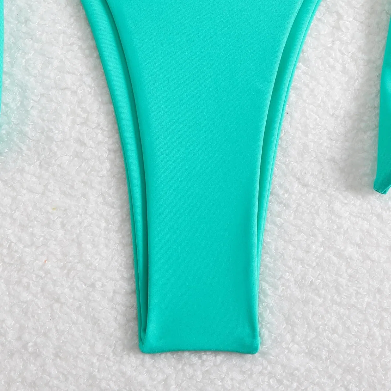 Женский бикини-сет с халтер-топом и стринг-трусиками, Mint Green — фото 4