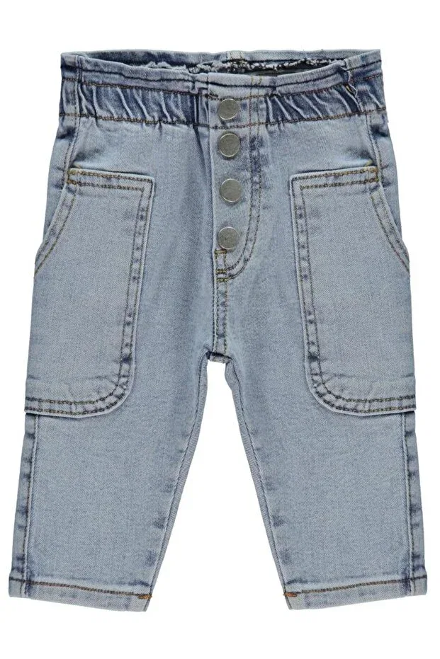 Детские брюки для девочек скинни Civil Baby, Light Blue — фото 2