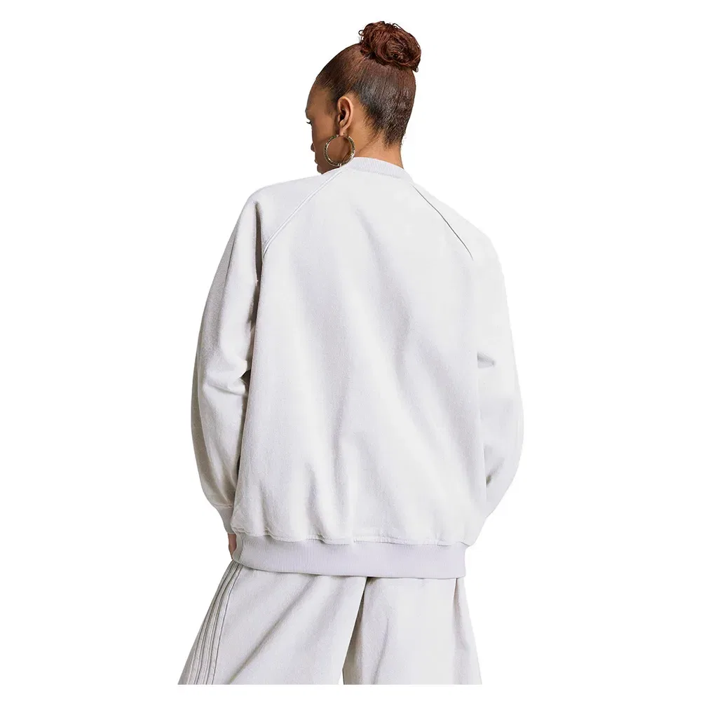 Женская джинсовая куртка оверсайз SST Oversized Track Adidas Originals, White — фото 2