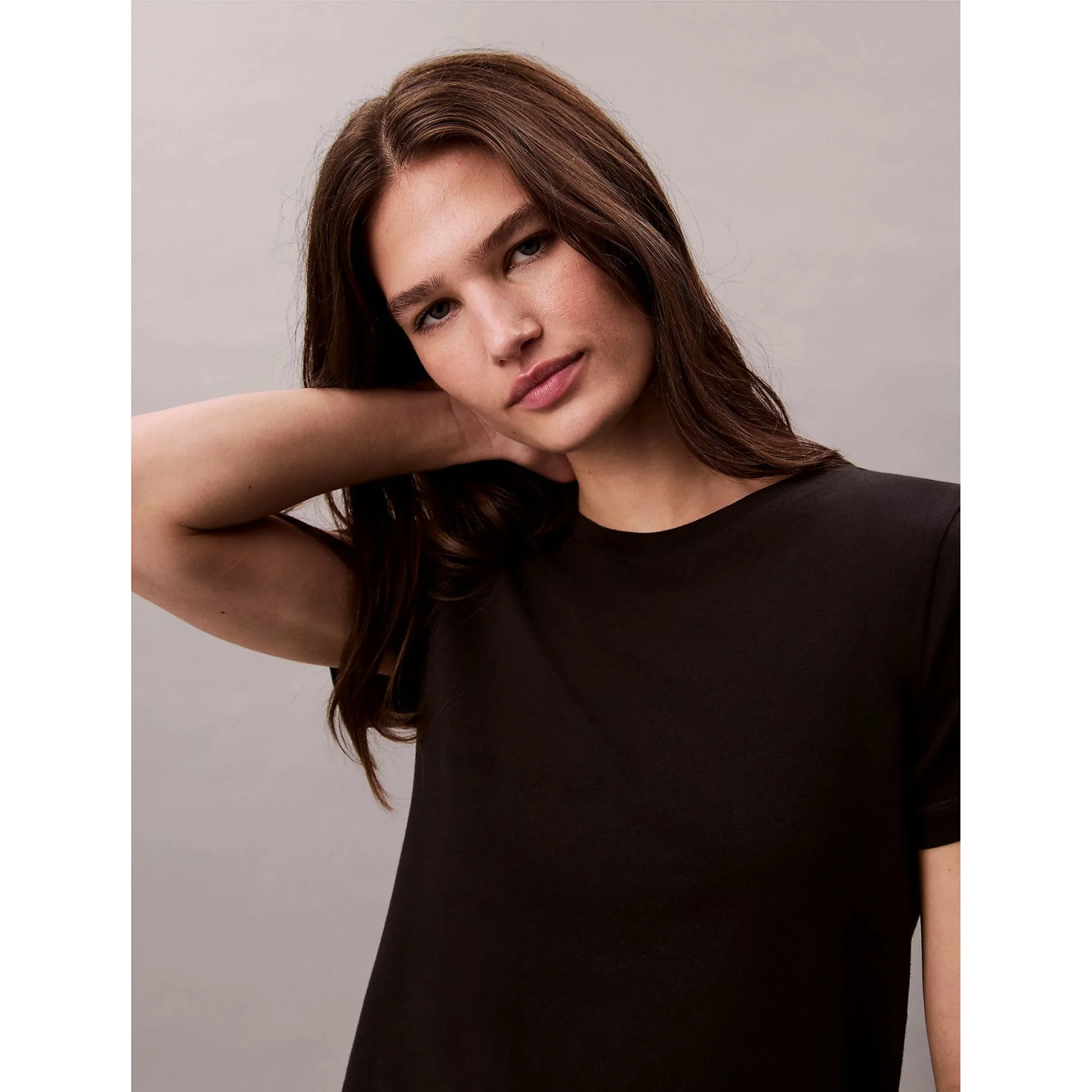 Комплект футболок Calvin Klein 100% Cotton 3 шт., черный — фото 2