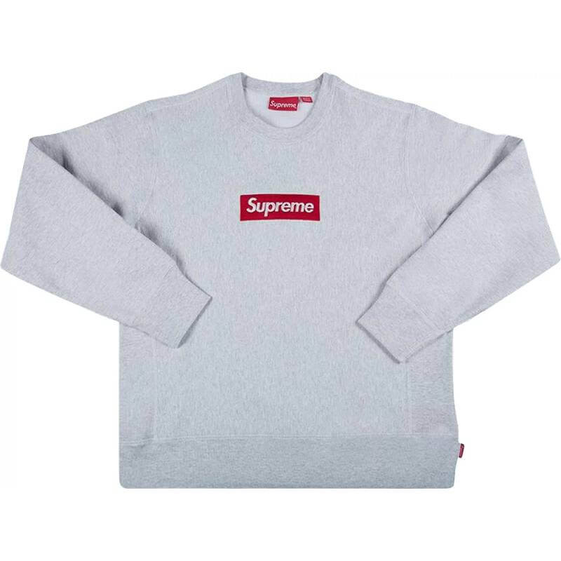 

Свитшот Supreme Box Logo Crewneck, серый