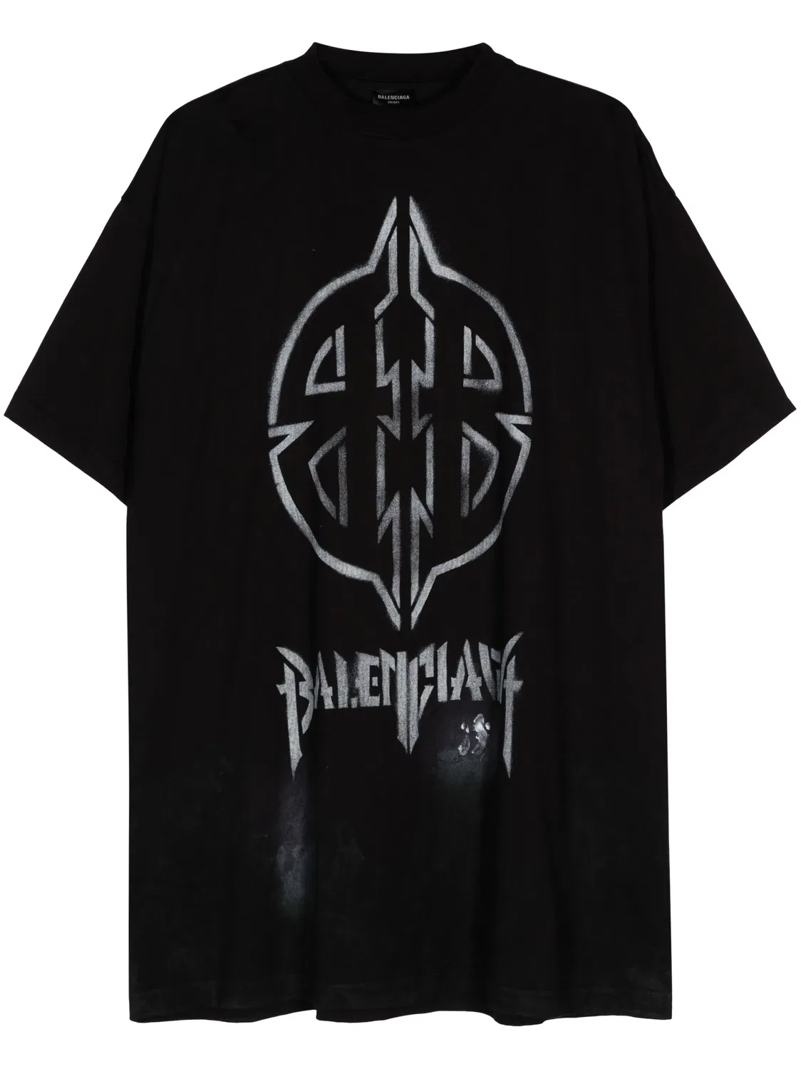 Футболка Metal BB Stencil черная Balenciaga, черный