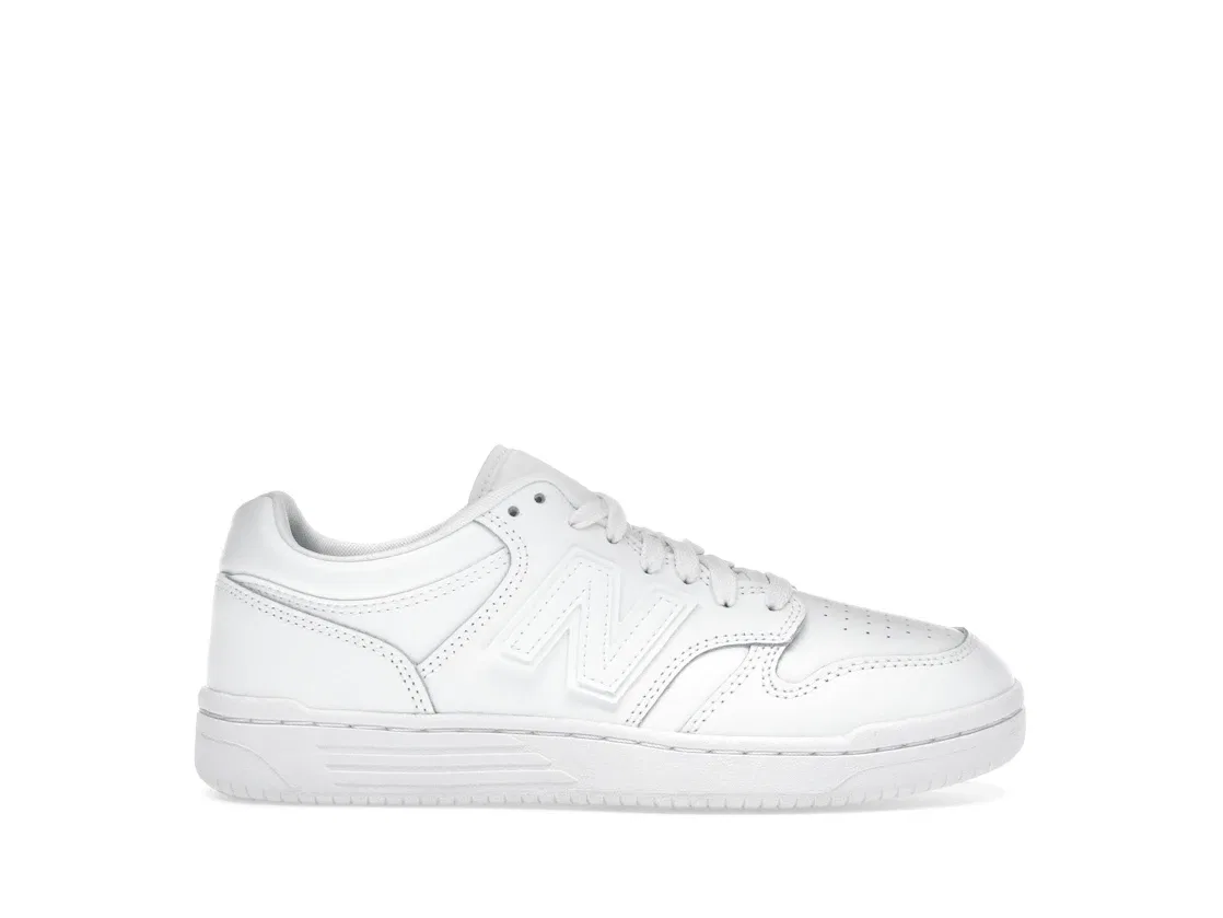 Детские кроссовки с низким профилем New Balance 480, White/White