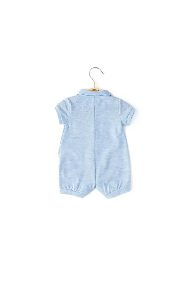 Детский комбинезон для мальчиков с коротким рукавом Babydola, Blue — фото 3