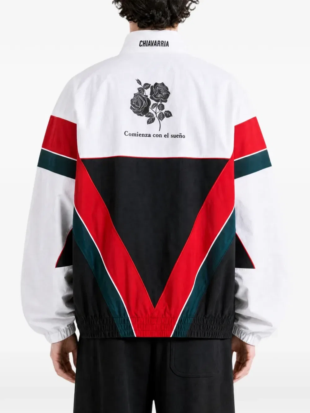 Куртка adidas X Willy Chavarria CDM в стиле колор-блок с нашивкой-логотипом, белый — фото 4