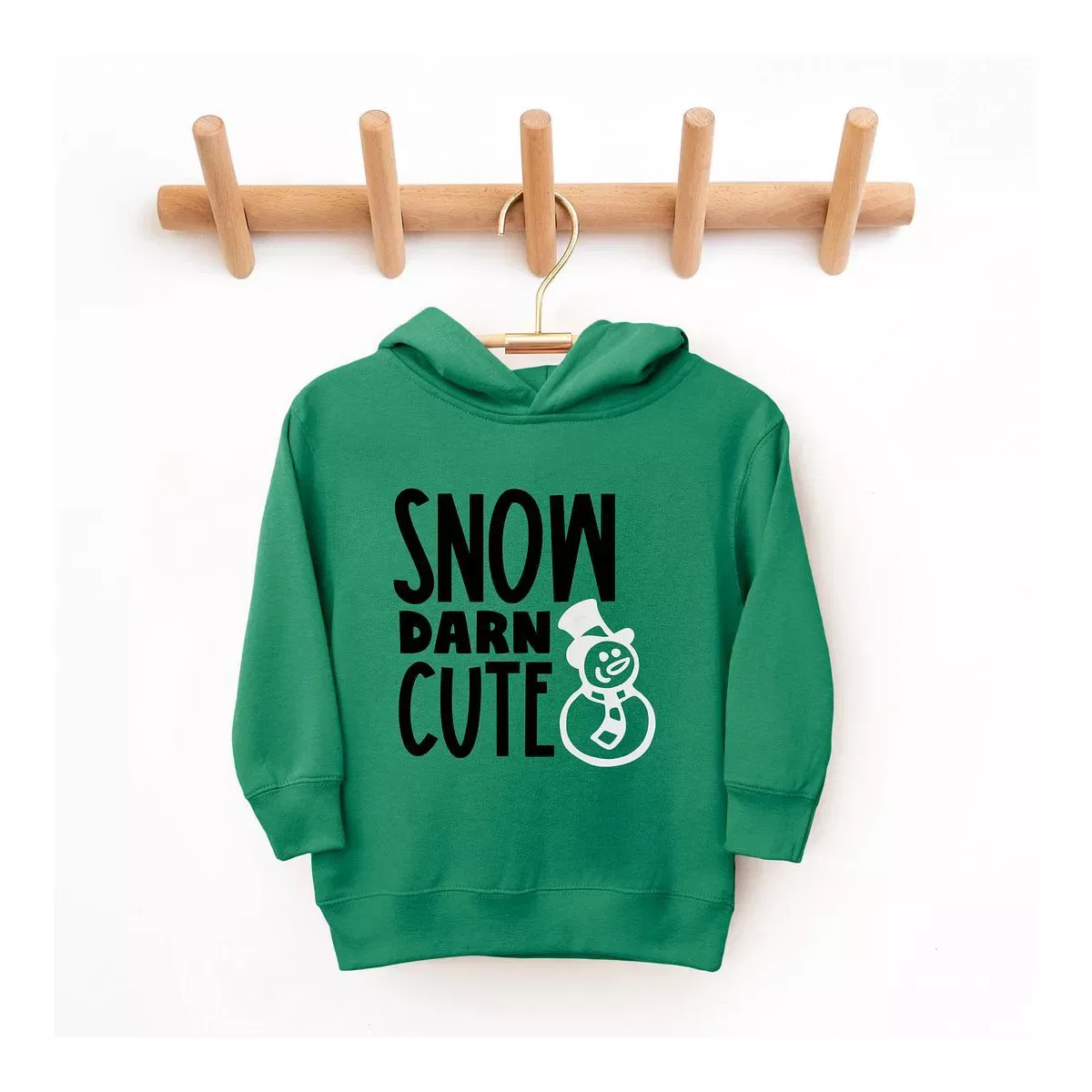 Детское худи с принтом Snow Darn Cute Glitter The Juniper Shop, Kelly