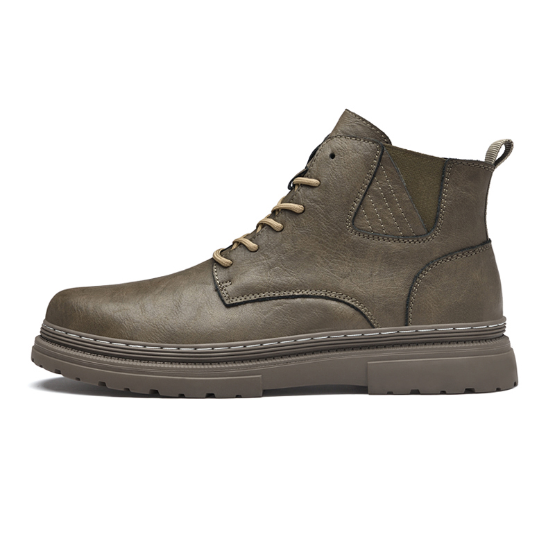 

Qiandongmeili Короткие мартинсы мужские утепленные коричневые, цвет Brown Insulated Shoes