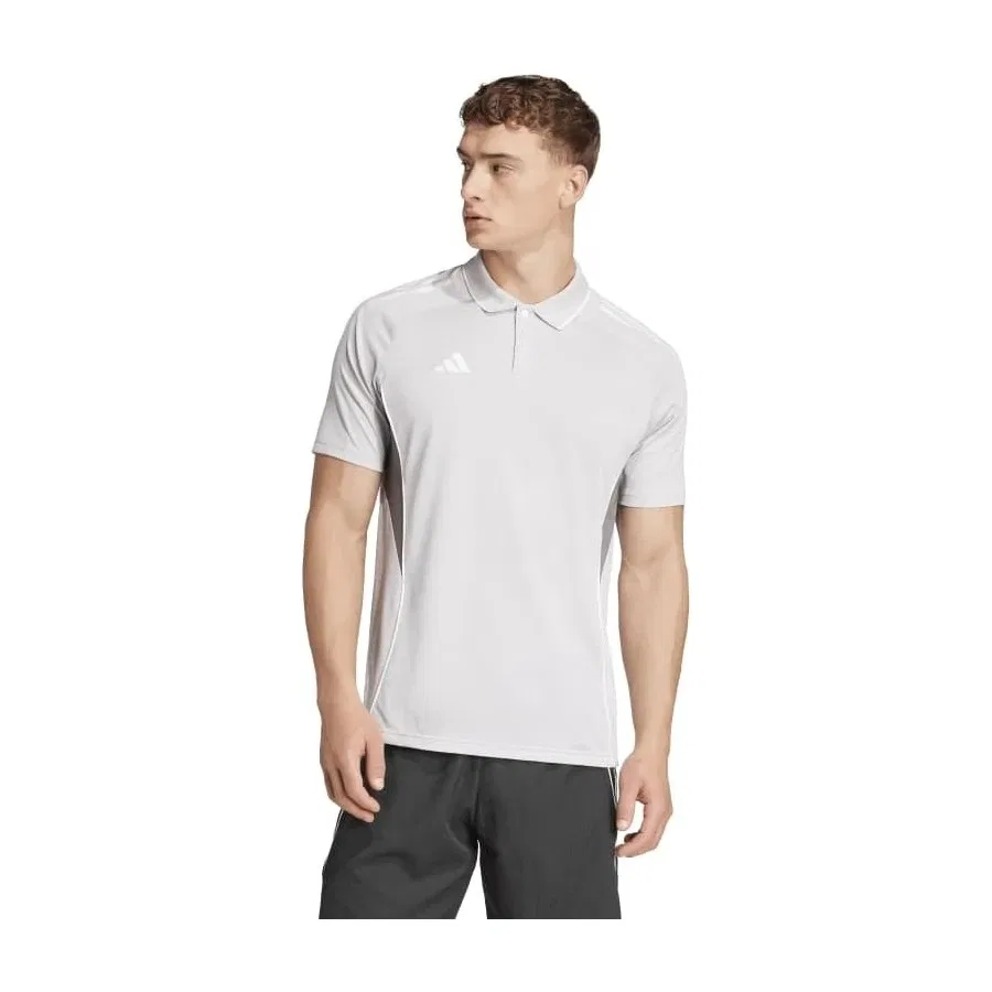 Футболка-поло с длинным рукавом TIRO25C Polo M adidas, Серый — фото 3