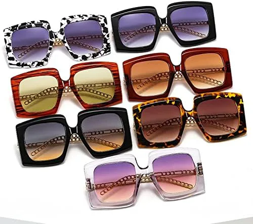 

Солнцезащитные очки в стиле ретро с металлической цепочкой для женщин, очки с градиентным переходом цвета, солнцезащитные очки в полоску для мужчин MTZJH, 3