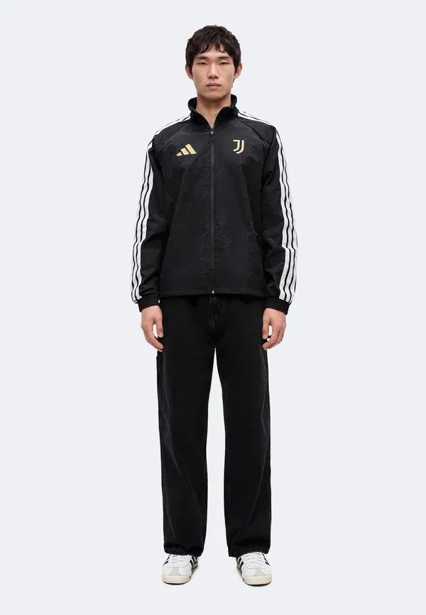 Куртка-ветровка с домашним гимном туринского «Ювентуса» Adidas Performance, черный — фото 2