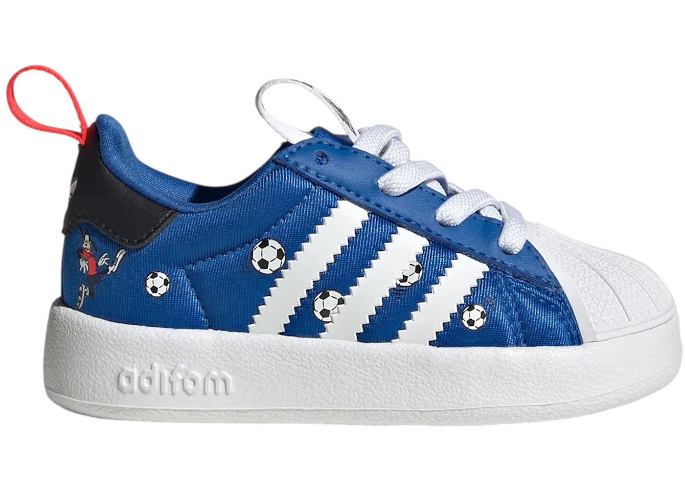 Детские кроссовки Lifestyle с принтом Adidas adiFOM Superstar 360 Disney Goofy Soccer, Blue Cloud White Lucid Red