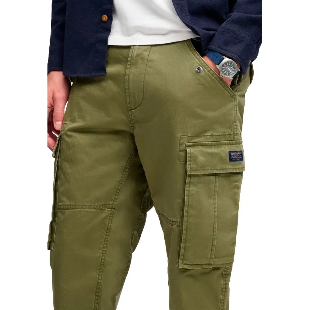 Мужские карго-брюки Superdry Slim Taper, Green — фото 4