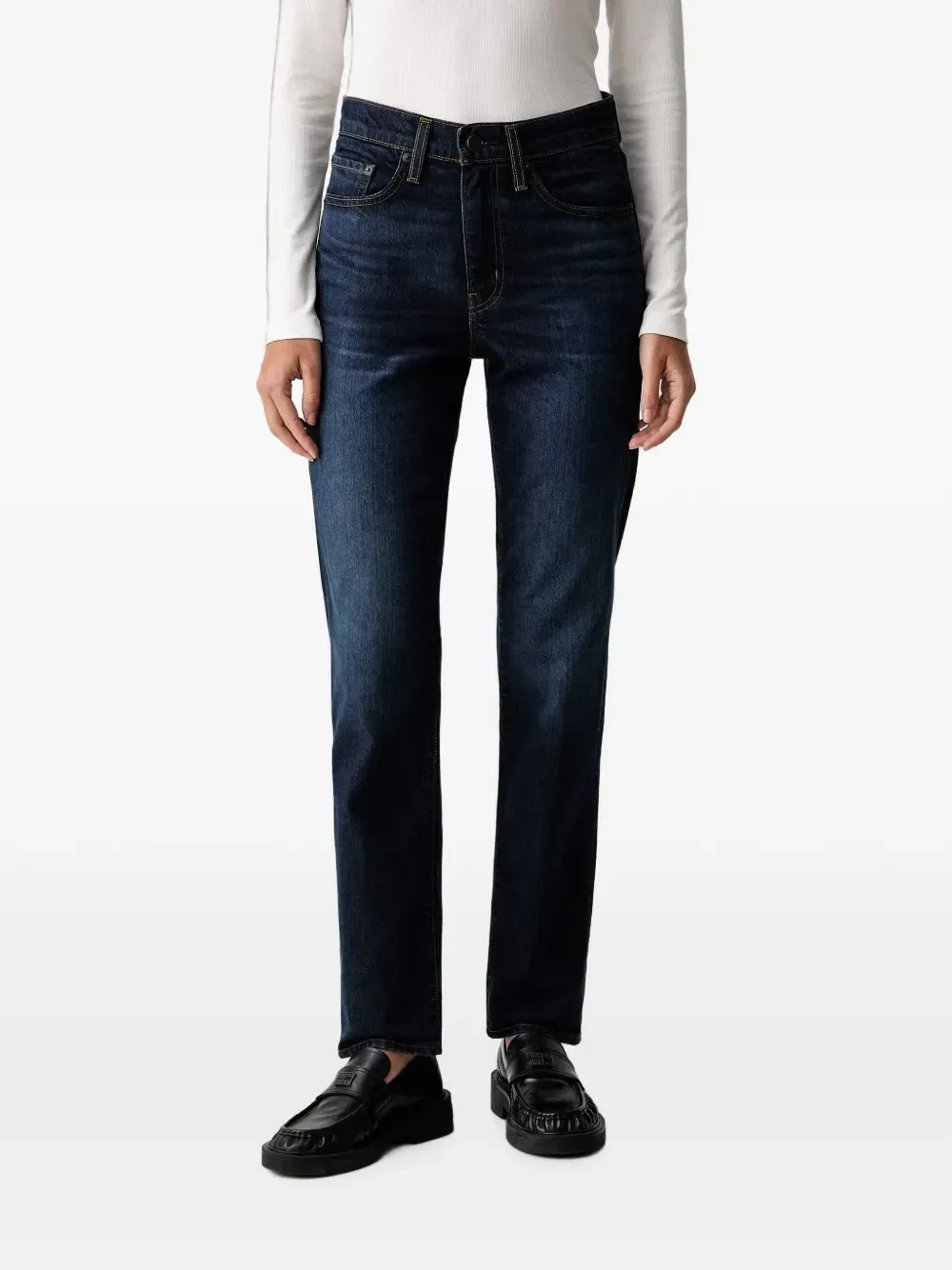 Джинсы с прямым силуэтом и нашивкой-логотипом Levi'S, синий