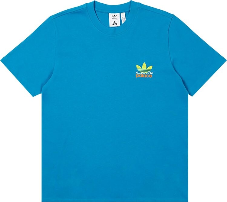 

Футболка Palace x adidas Nature Tee 'Mystery Petrol', синий