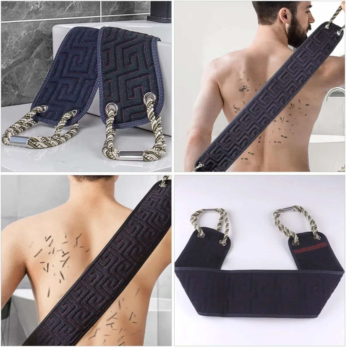 Щетка для душа для спины двусторонняя, SKISUNO, из целлюлозы, 95x10.5x1см, 102.5г — фото 2