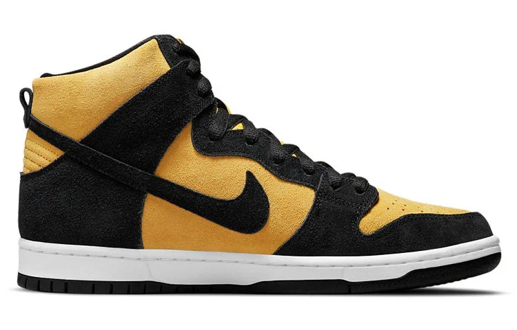 Кроссовки Nike SB Dunk High Pro, черный/желтый — фото 2