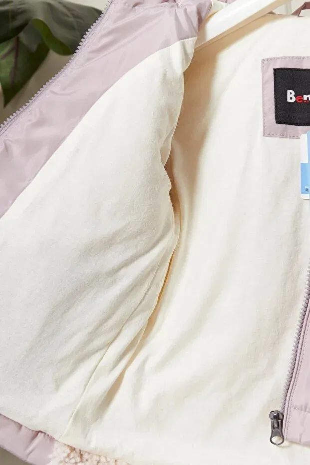 Детское пальто для девочек с капюшоном Benitto Kids, Lilac — фото 3