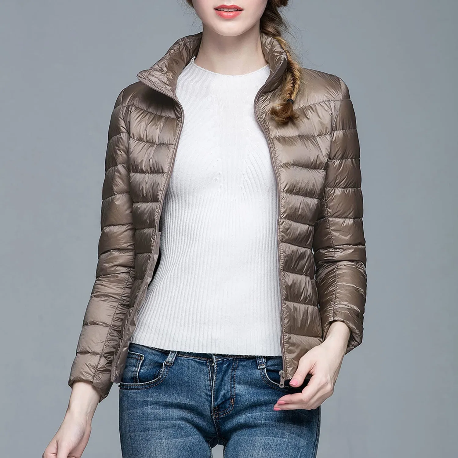Женская куртка с капюшоном и принтом, модель Transition Jacket, Khaki3 — фото 2