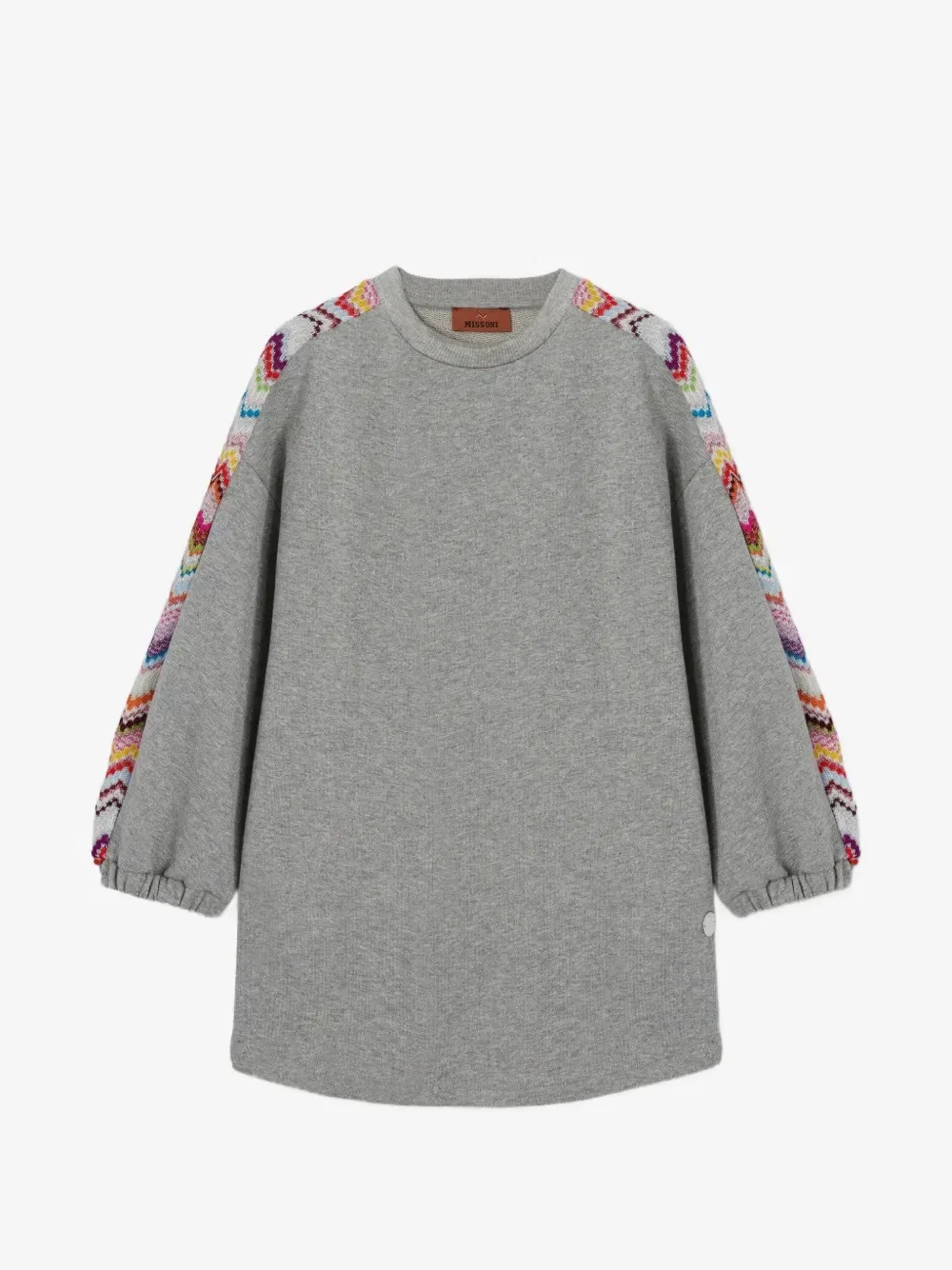 Платье с панелями в стиле зигзаг Missoni Kids, серый