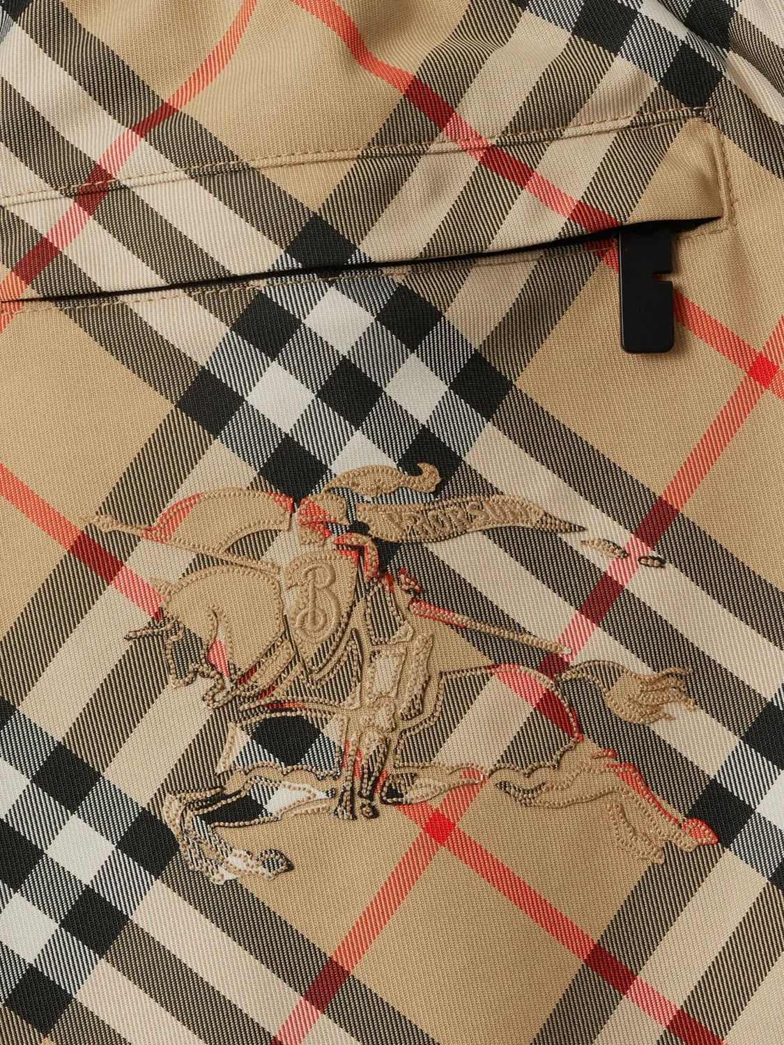 Шорты EKD с винтажным клетчатым принтом Burberry, нейтральные — фото 3
