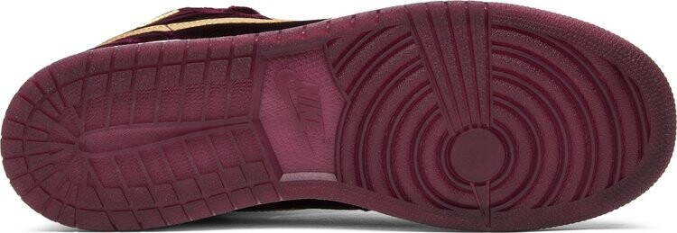Кроссовки Air Jordan 1 Heiress GG Velvet, красный — фото 4