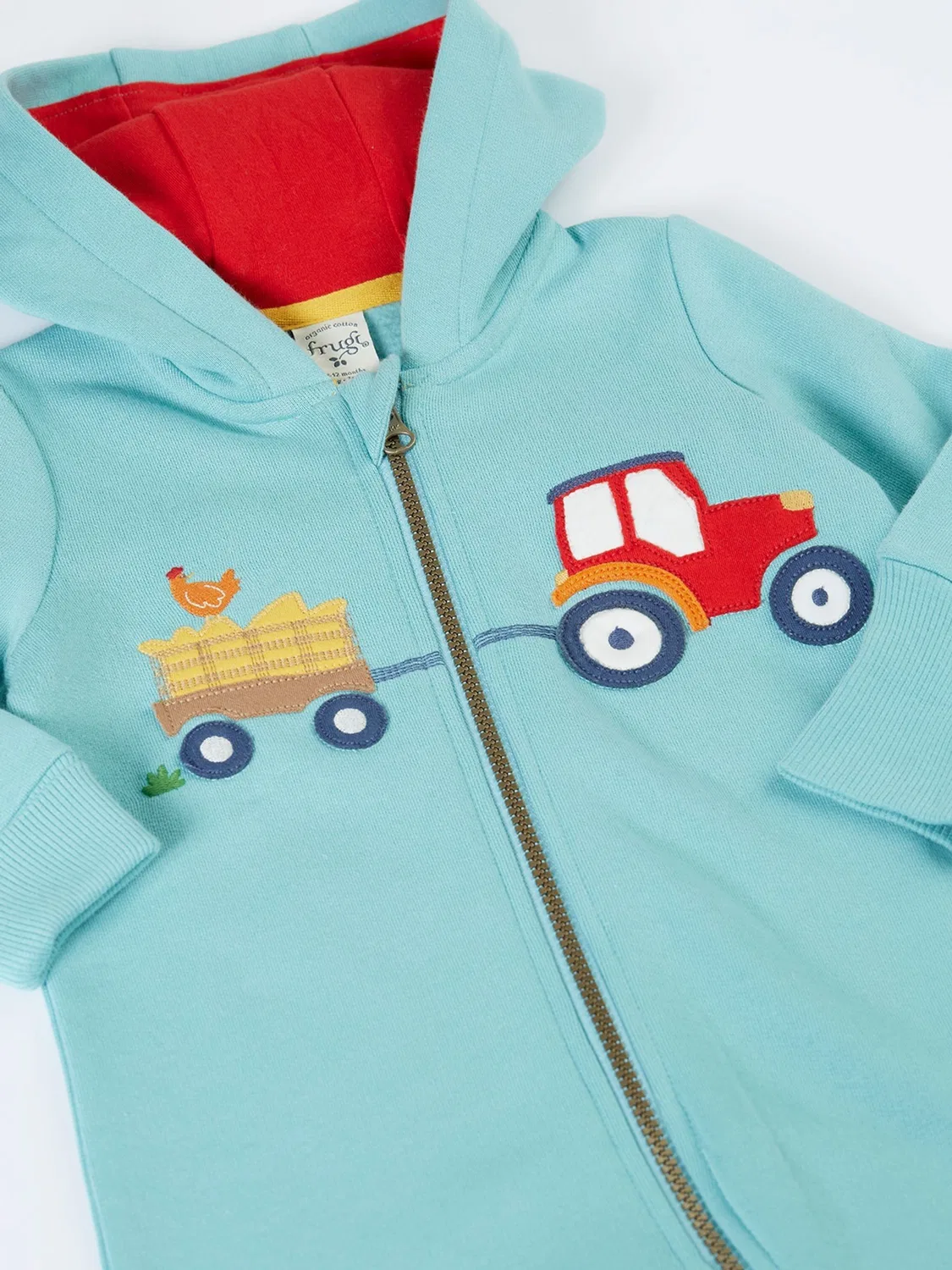 Комбинезон-конверт Frugi Blue Applice Snuggle Suit, синий — фото 2