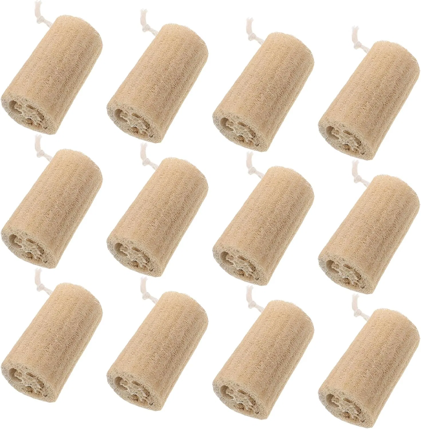Набор люффа-мочалок для пилинга, VALICLUD, 12 шт, 10x5.2x4.2 см, Beige