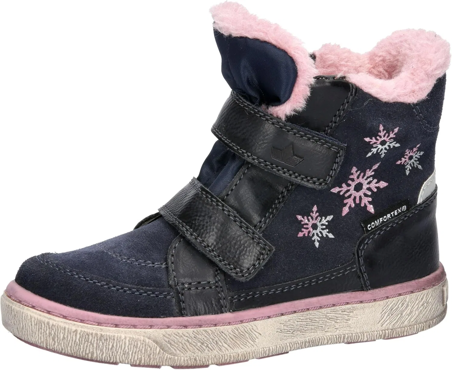 Детские зимние ботинки для девочек Sandrine Lico, Navy Pink