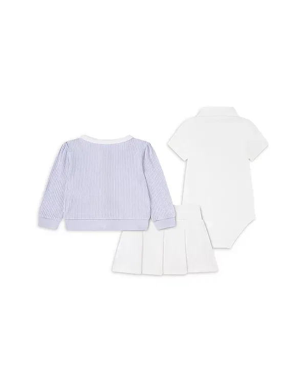 Детский комплект для девочек с принтом Bodysuit Skirt & Cardigan Lacoste, Lacoste Phoenix — фото 2