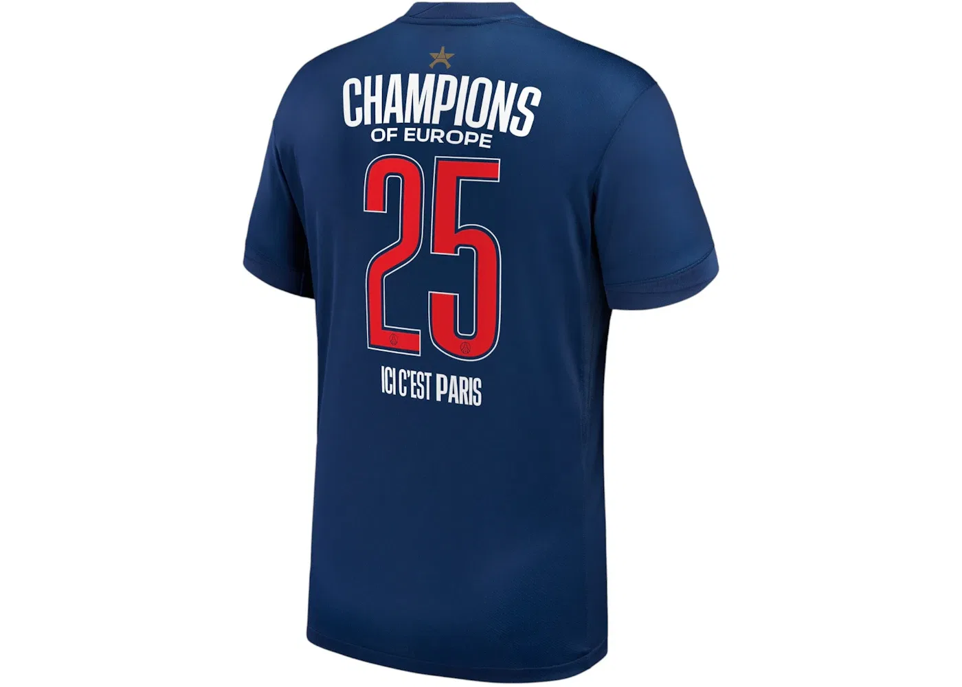 Мужская футбольная футболка с длинным рукавом Nike x PSG Champions of Europe 2024/25 Authentic Jersey, Marine Blue