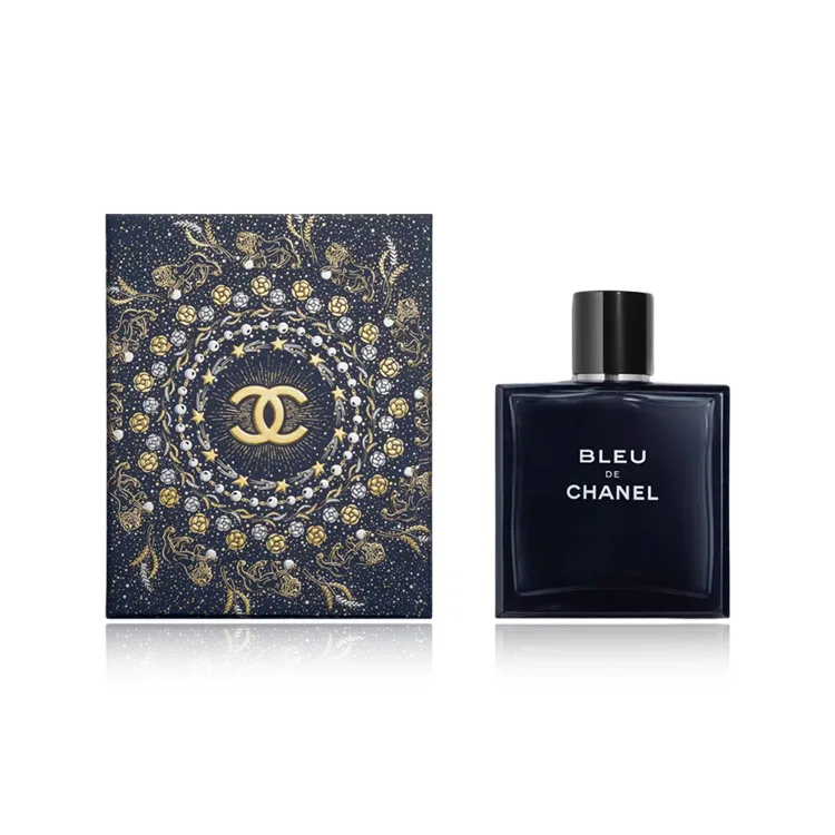 Мужской парфюм люксовый Cerulean Woody Eau De Toilette, 100 мл, CHANEL, Limited Edition Box Set, Синий