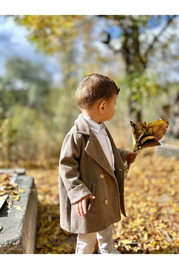 Детское пальто для девочек с длинным рукавом Favorimkids, Smoked — фото 4