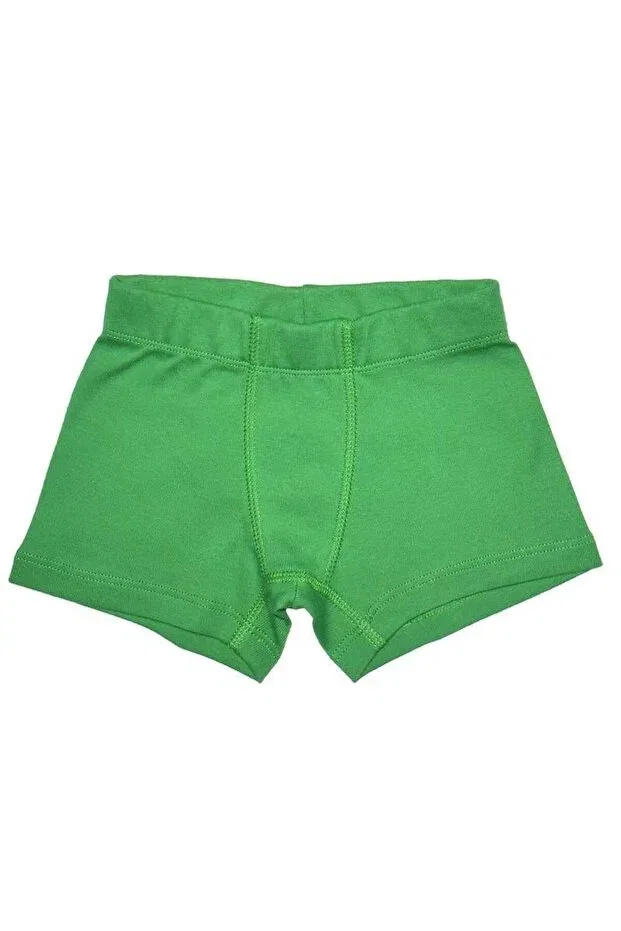 Детский комплект трусов для мальчиков с полосками Cookie Organickid, Red-Green-Red/Green Striped — фото 4