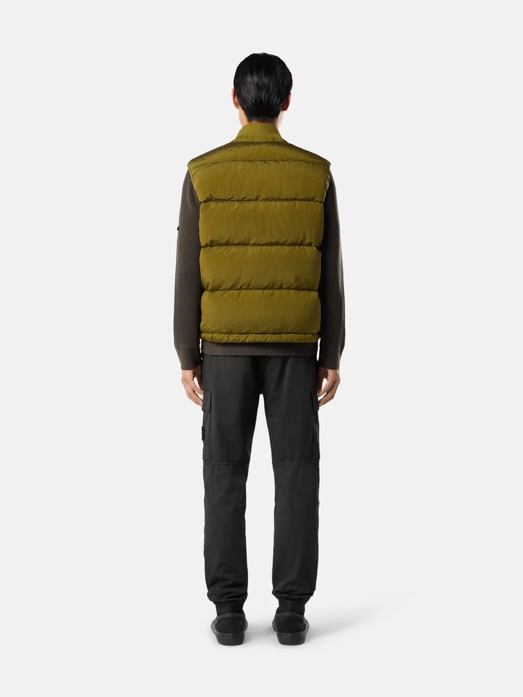 Мужские брюки-джоггеры Stone Island Regular-tapered-fit With Elastic Waist, свинцово-серый — фото 3