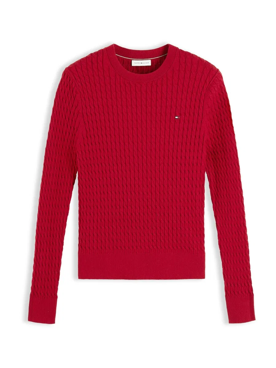 Свитер TOMMY HILFIGER рубиново-красного цвета