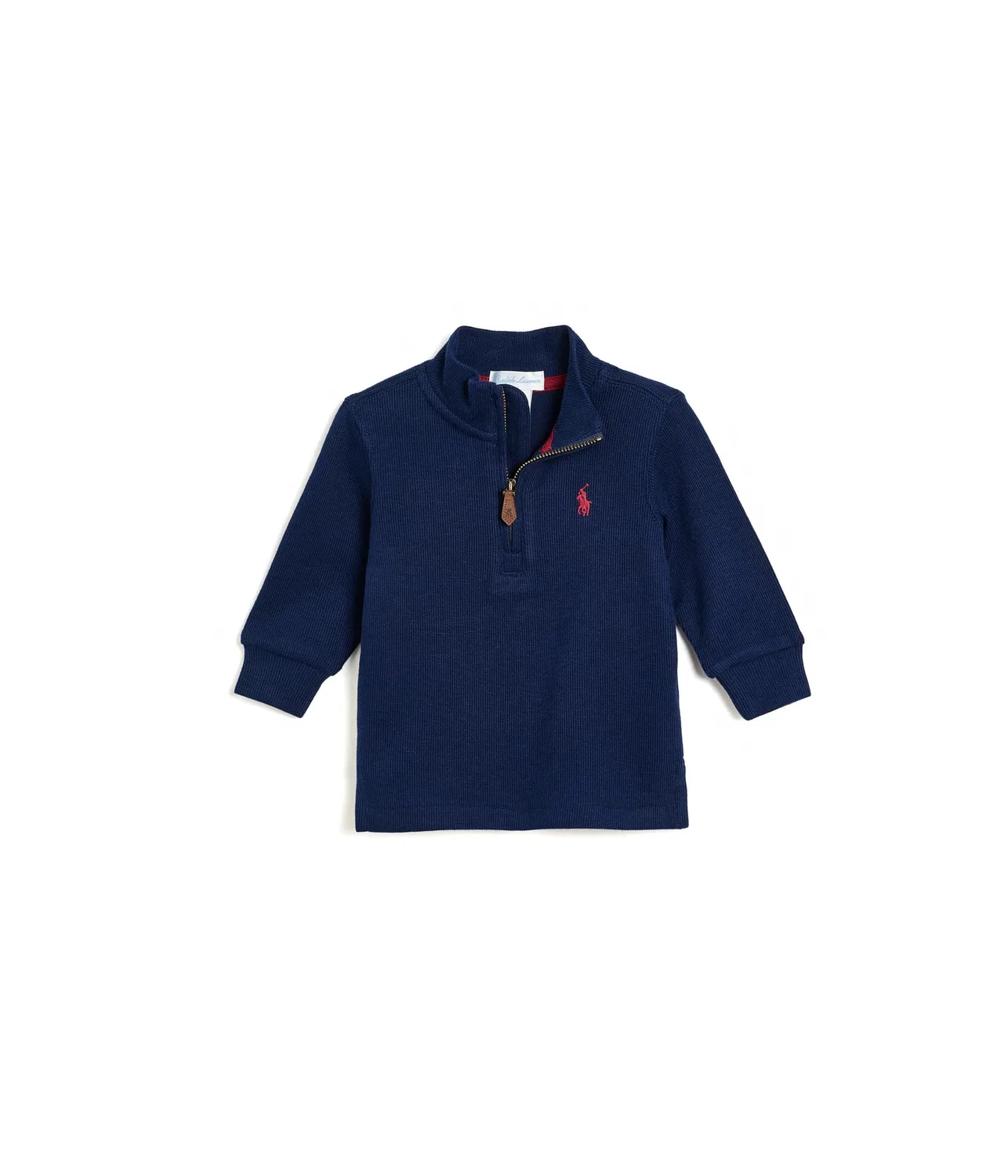 Пуловер Estate-Rib с молнией на четверть длины (для младенцев) Polo Ralph Lauren Kids, Refined Navy