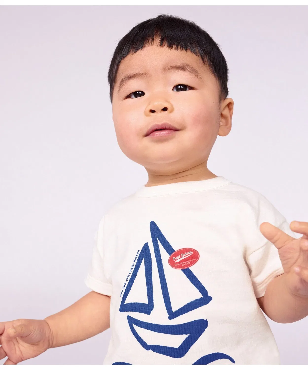 Детская футболка с длинным рукавомPETIT BATEAU, Blue — фото 4