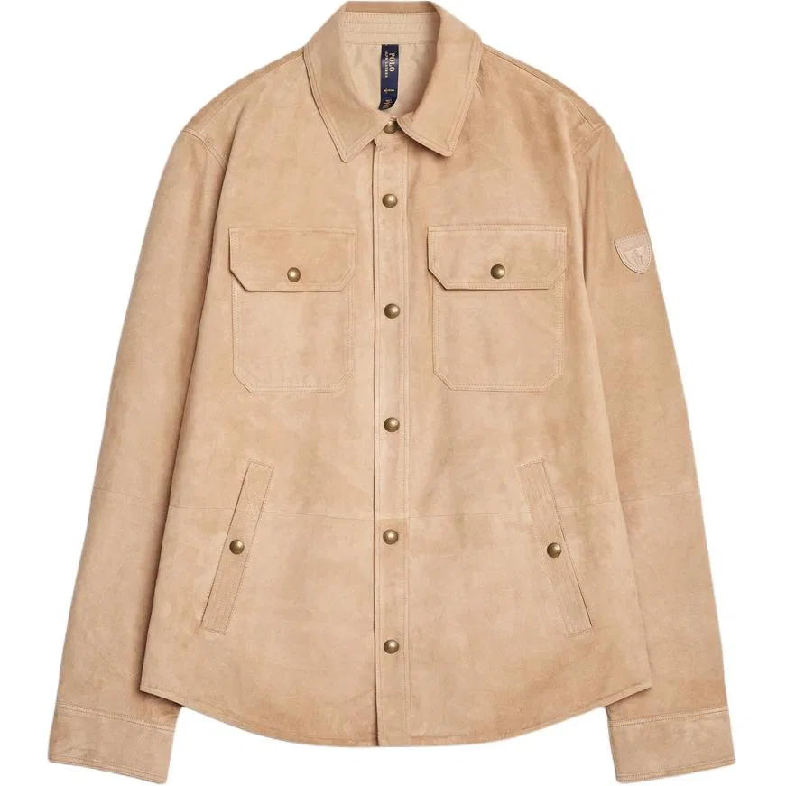 Куртка из кожи, Khaki, Polo Ralph Lauren