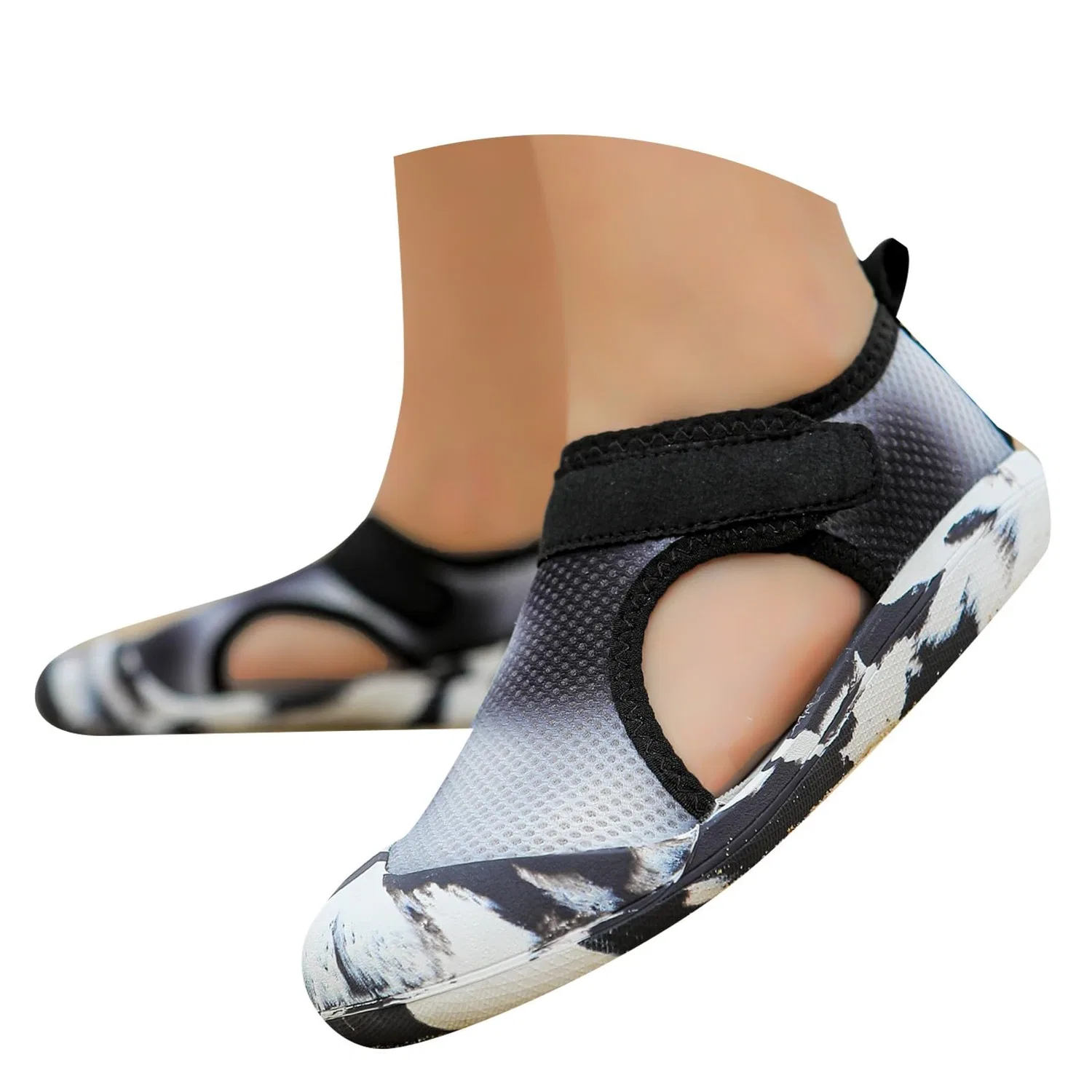 Детские кроссовки для девочек с принтом Barefoot Bambino Luadnysin, Nero